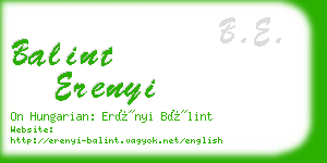 balint erenyi business card